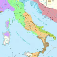 Starożytna Italia mapa: regiony, plemiona i geografia antyczna